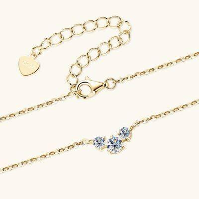 925 Sterling Silver Inlaid Moissanite Necklace - Clothes For Her Online Store