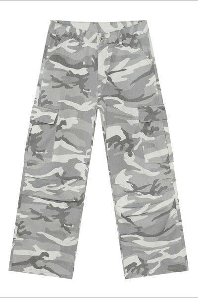 Camouflage Cargo Jeans with Pockets - Clothes For Her Online Store