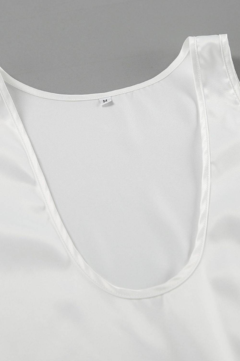 Scoop Neck Wide Strap Tank - Clothes For Her Online Store