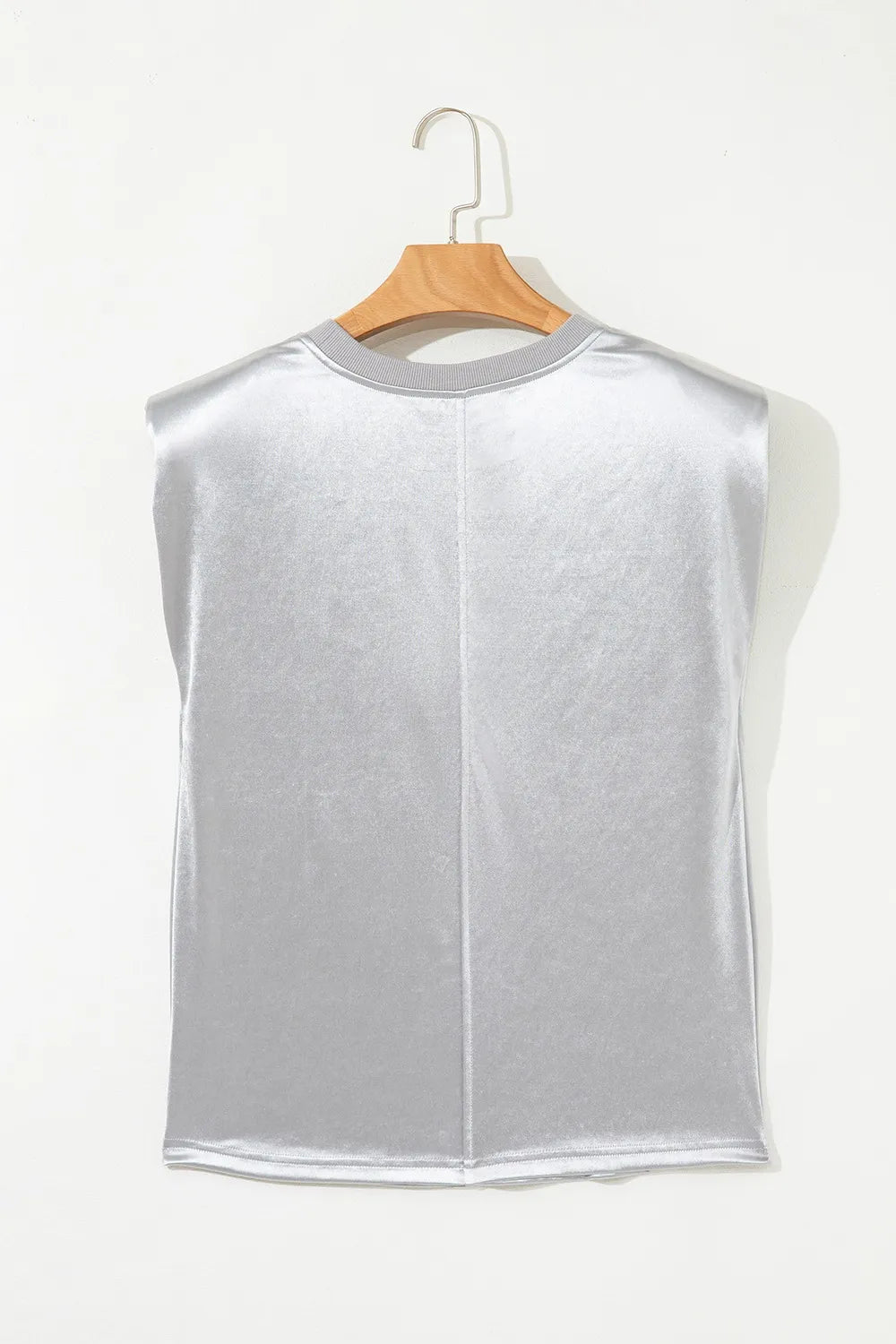 Round Neck Satin Tank Top