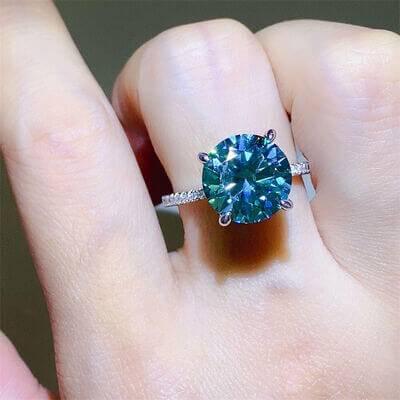 5 Carat Moissanite Zircon 925 Sterling Silver Ring - Clothes For Her Online Store