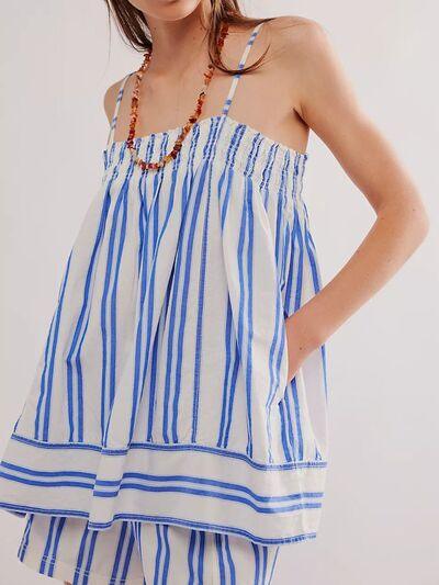 Smocked Square Neck Cami and Shorts Set - Clothes For Her Online Store