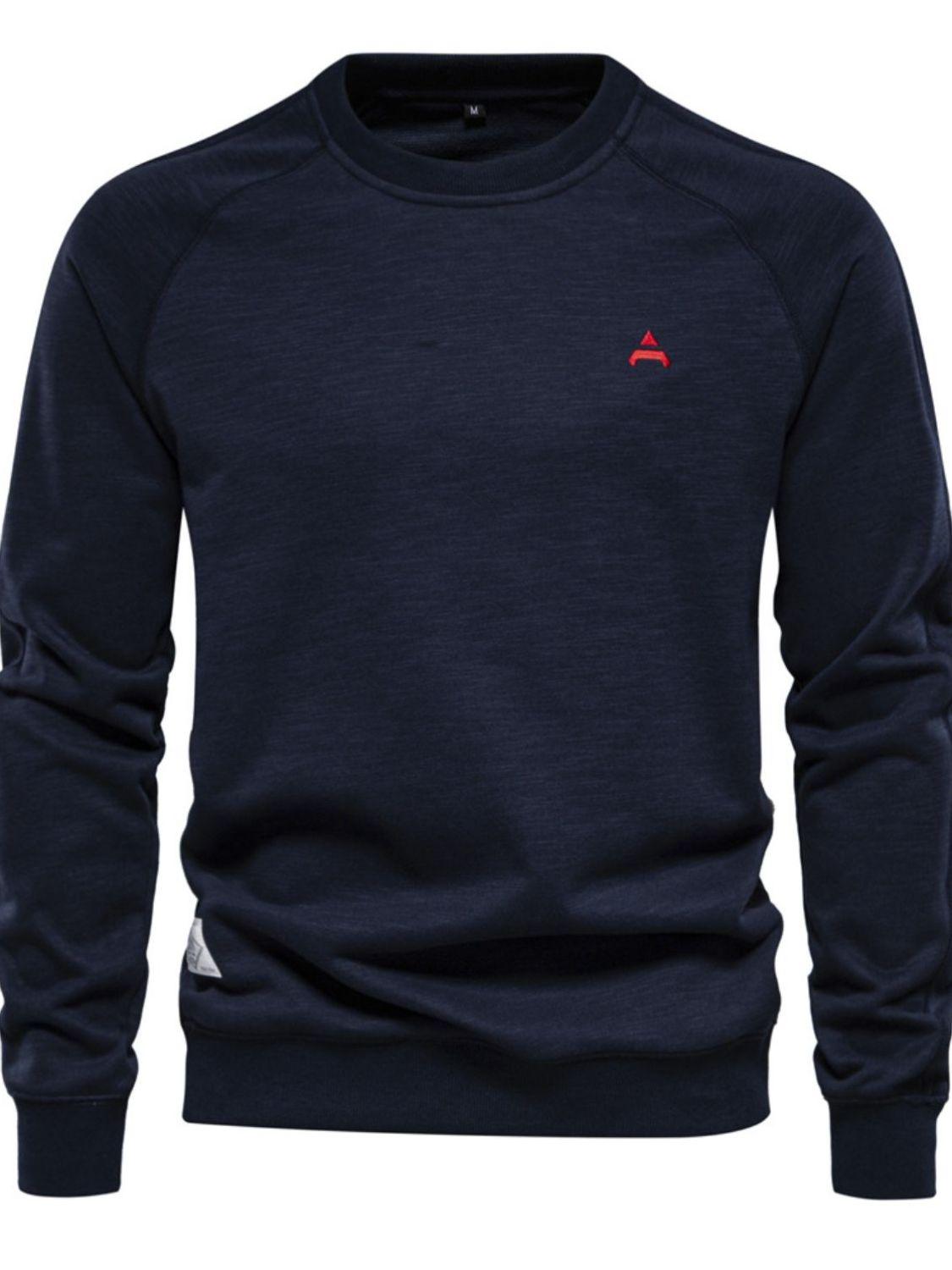 Men's Round Neck Long Sleeve Sweatshirt - Clothes For Her Online Store