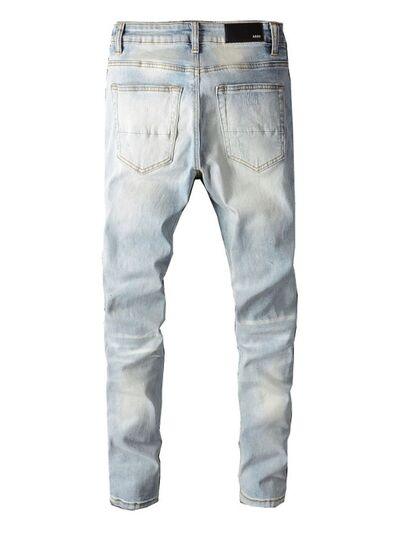 Men's Distressed Jeans with Pockets - Clothes For Her Online Store