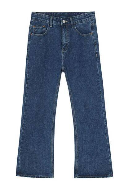 Mid Rise Jeans with Pockets - Clothes For Her Online Store