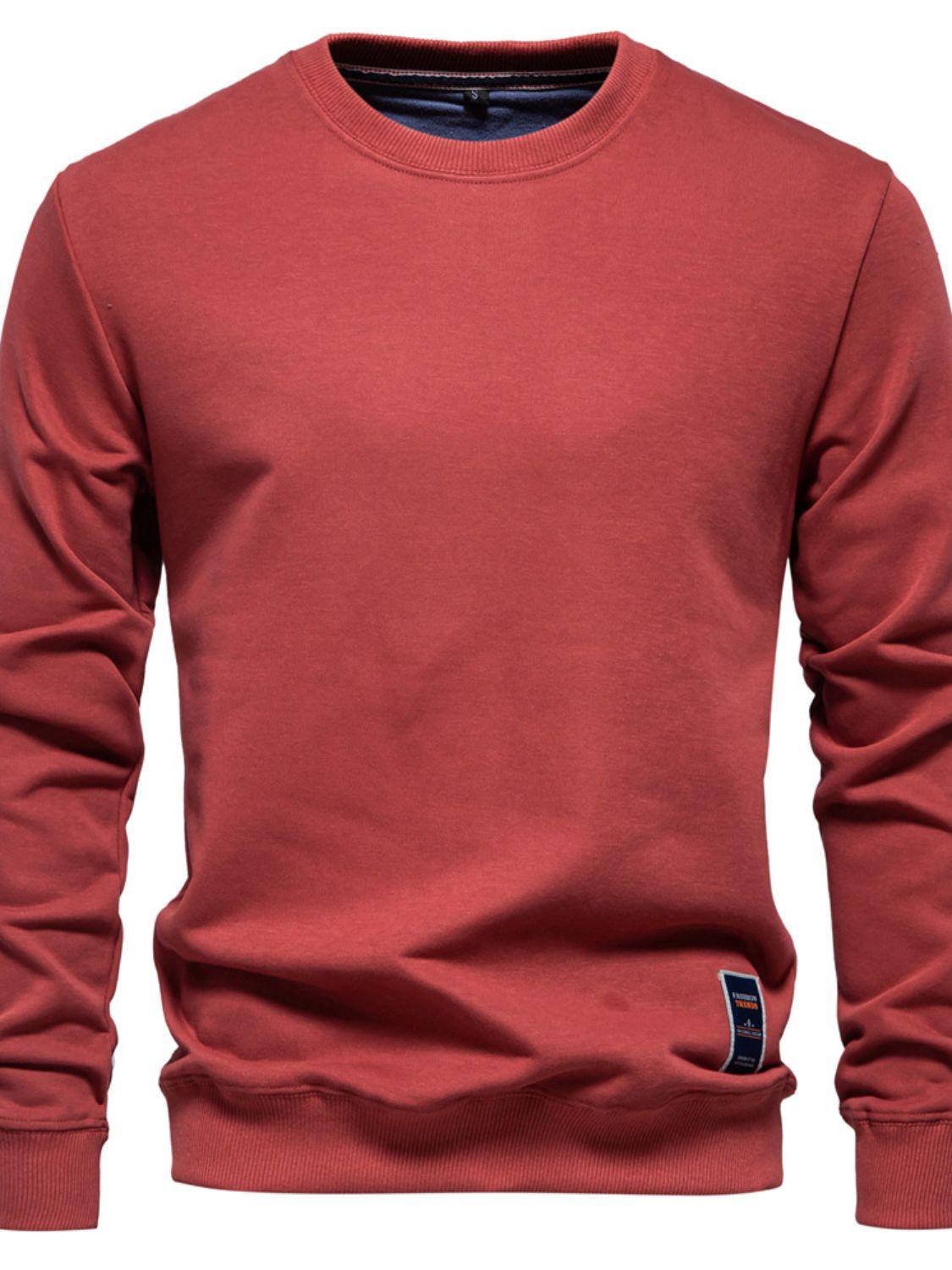Men's Round Neck Long Sleeve Sweatshirt - Clothes For Her Online Store
