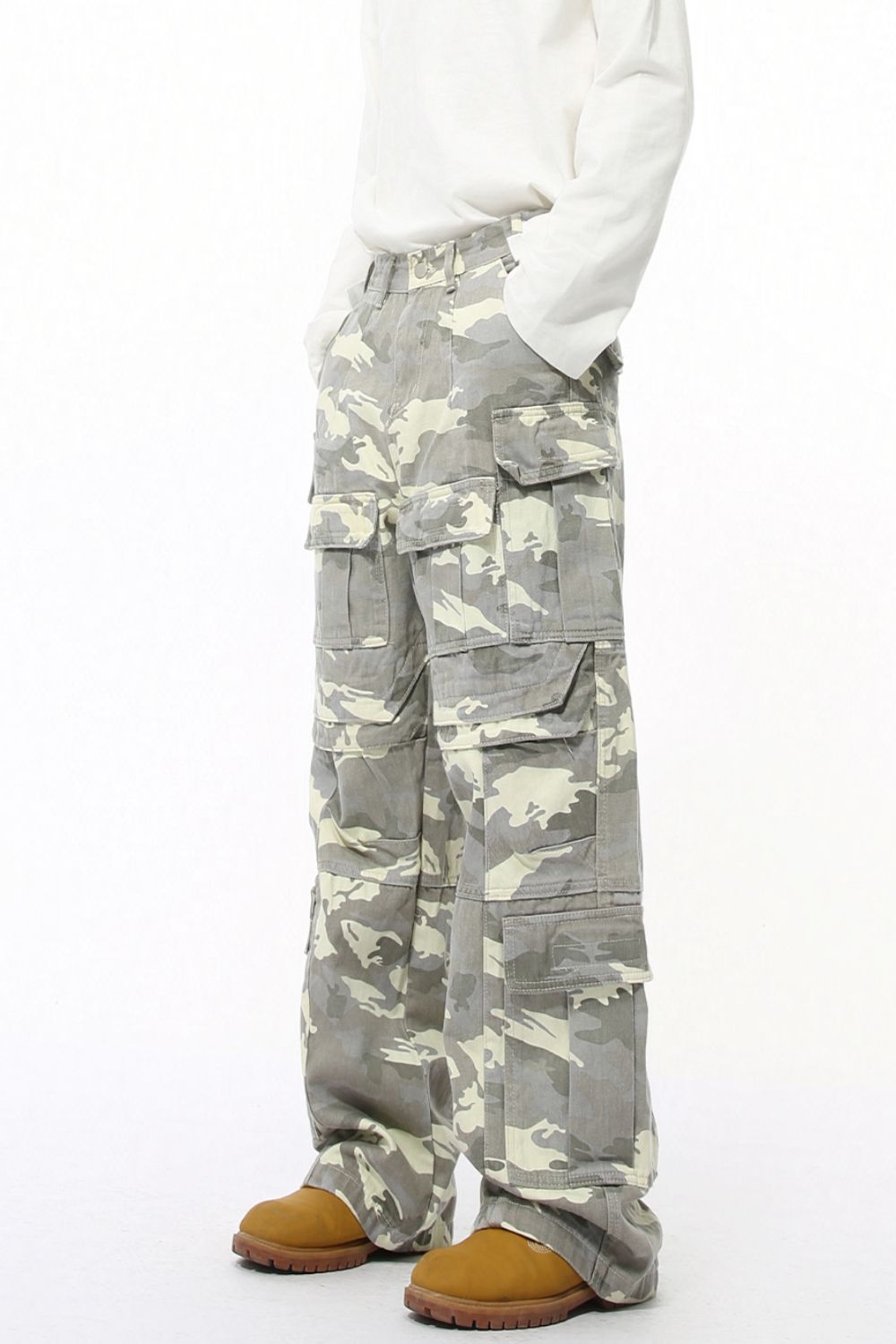 Men's Camouflage Straight Cargo Jeans - Clothes For Her Online Store