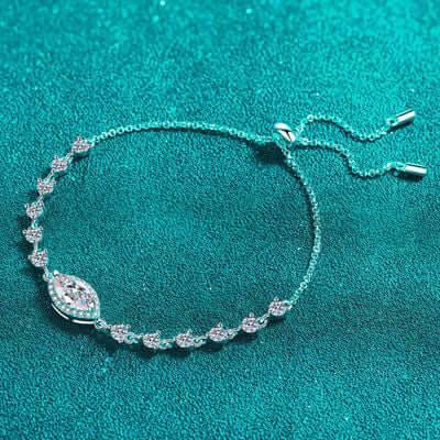 1 Carat Moissanite 925 Sterling Silver Bracelet - Clothes For Her Online Store