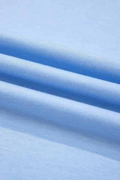 Striped Round Neck Short Sleeve T-Shirt - Clothes For Her Online Store