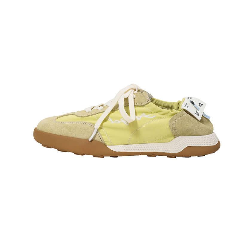 Lace Up Contrast Round Toe Flats Sneakers - Clothes For Her Online Store