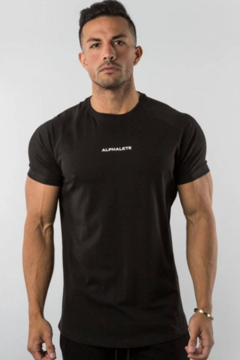 Men's Plus Size Letter Round Neck Short Sleeve T-Shirt - Clothes For Her Online Store