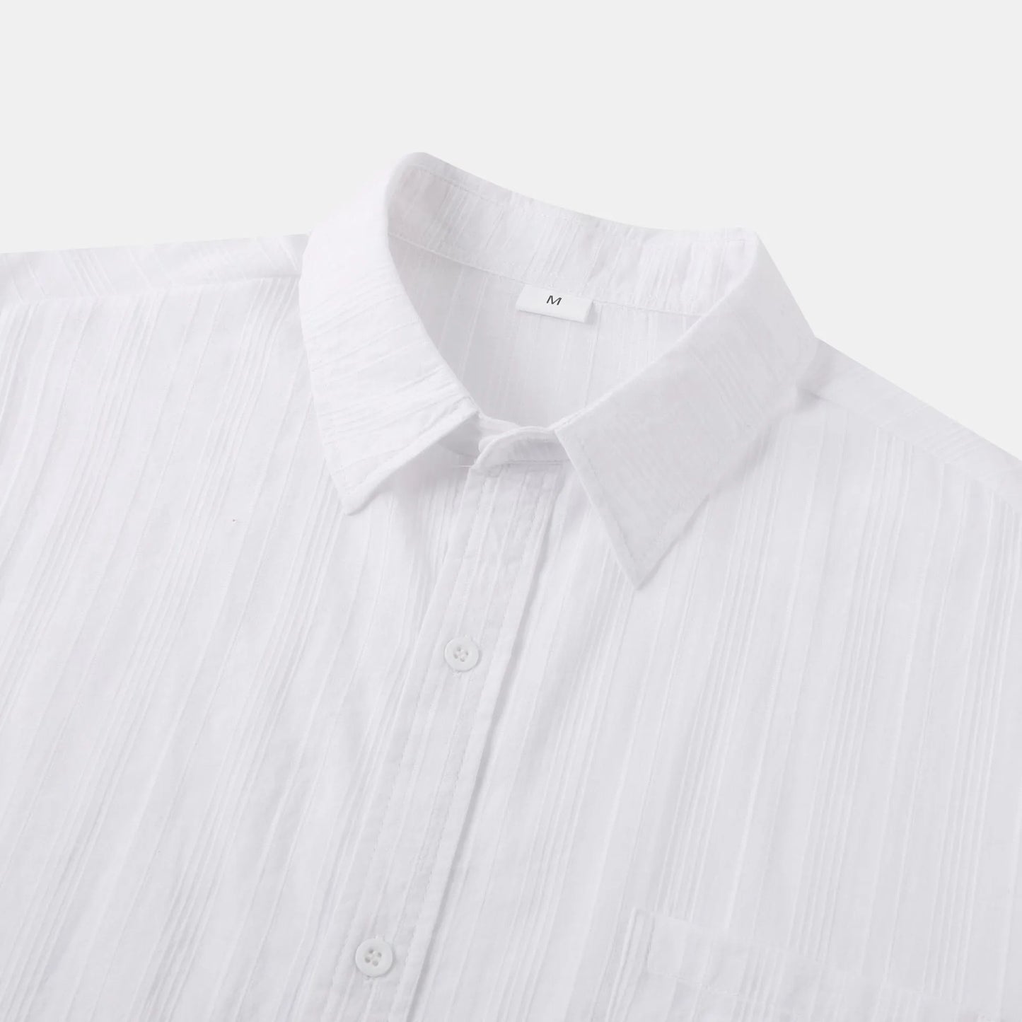 Men's Short Sleeve Button Down Shirt with Chest Pocket