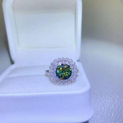 2 Carat Moissanite 925 Sterling Silver Ring - Clothes For Her Online Store