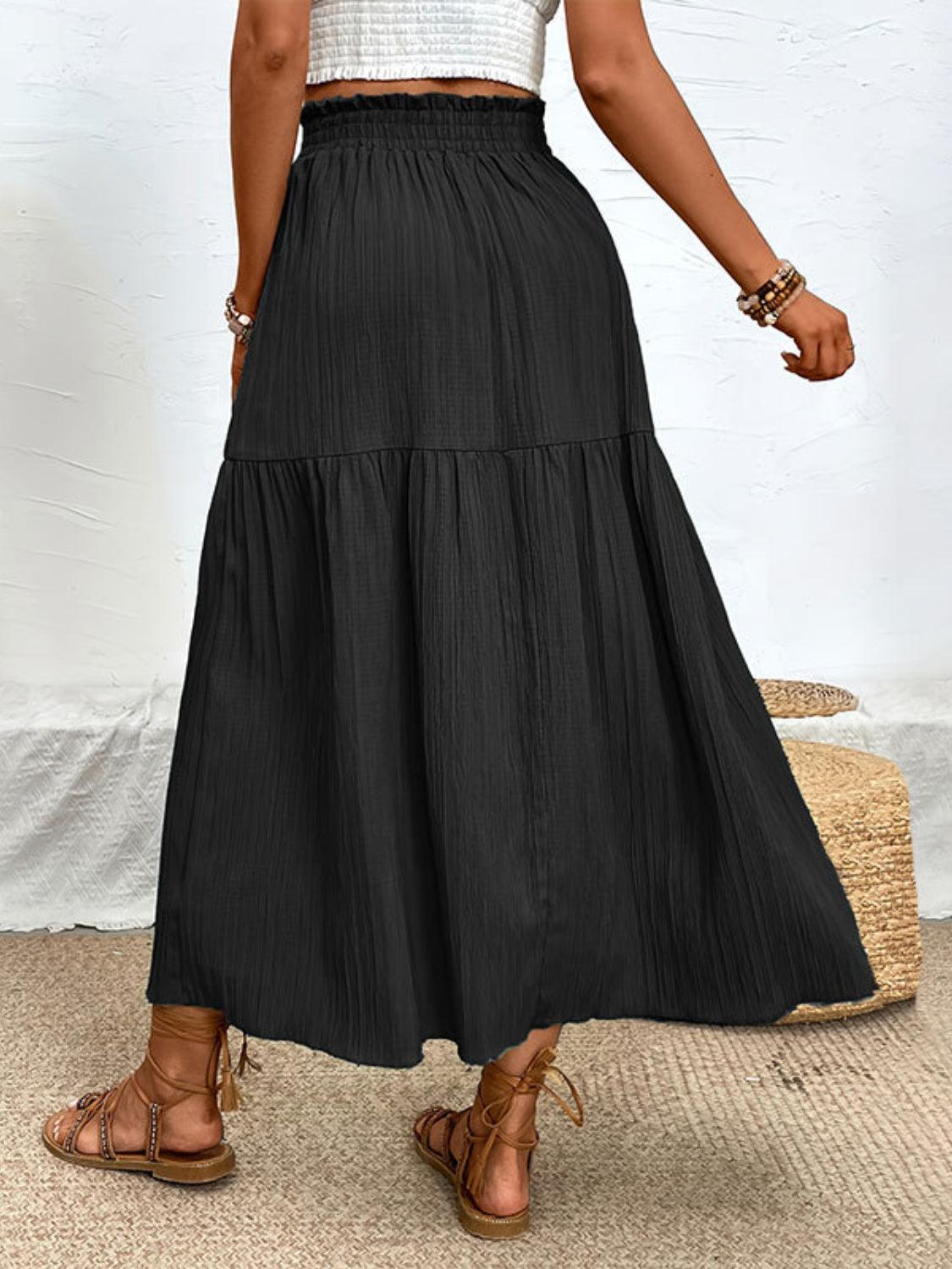 Frill Slit Skirt - Clothes For Her Online Store