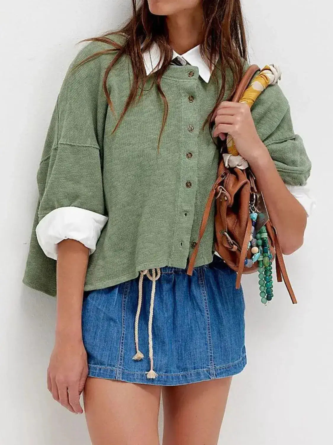 Button Down Half Sleeve Shirt - Clothes For Her Online Store