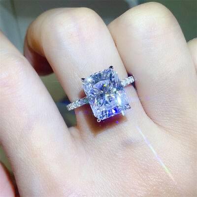 5 Carat Moissanite Zircon 925 Sterling Silver Ring - Clothes For Her Online Store