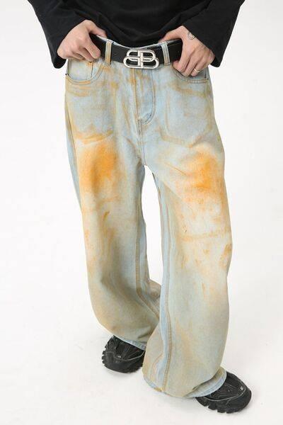 Waste Soil Wide Leg Jeans - Clothes For Her Online Store