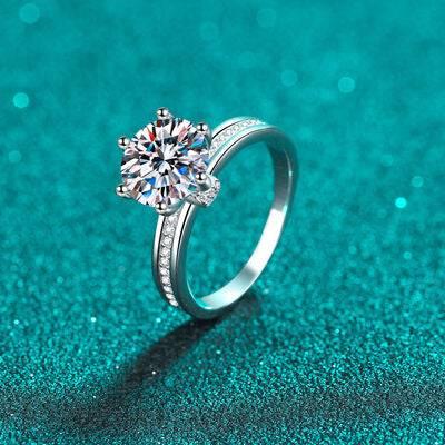 3 Carat Moissanite 925 Sterling Silver Ring - Clothes For Her Online Store