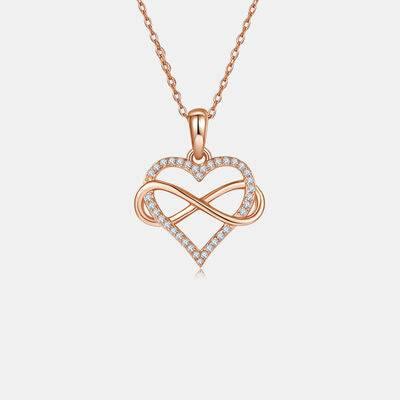 Moissanite 925 Sterling Silver Heart Shape Necklace - Clothes For Her Online Store
