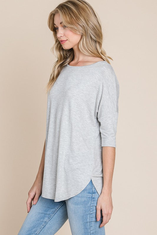 BOMBOM Round Neck Half Sleeve T-Shirt - Clothes For Her Online Store