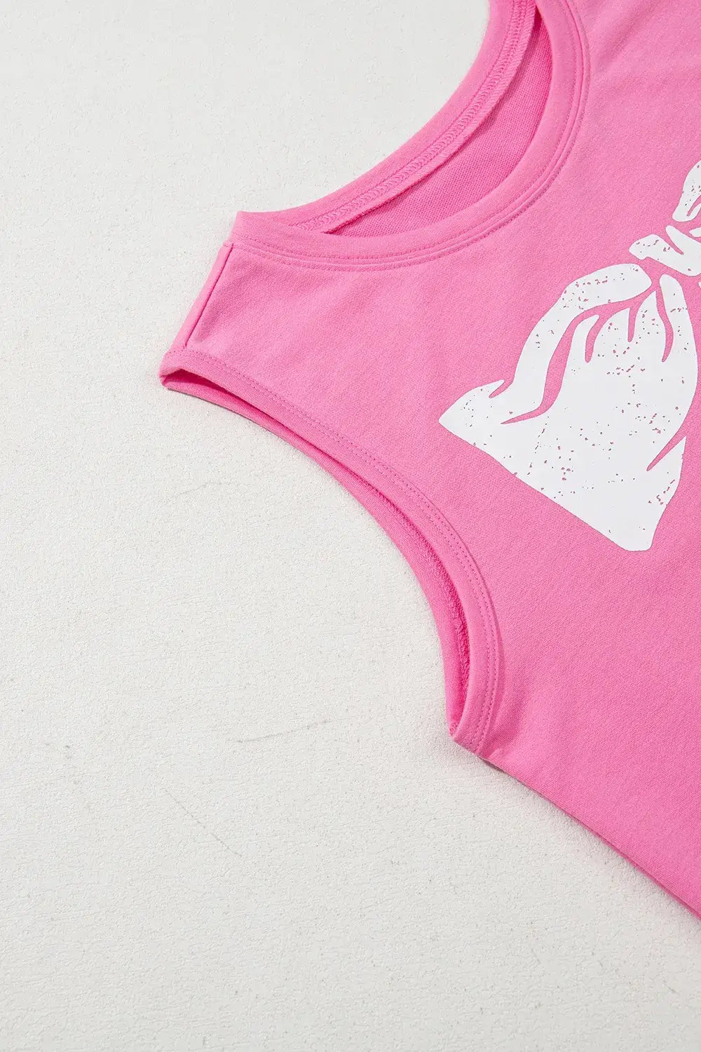 Bow Print Boxy Fit Tank Top