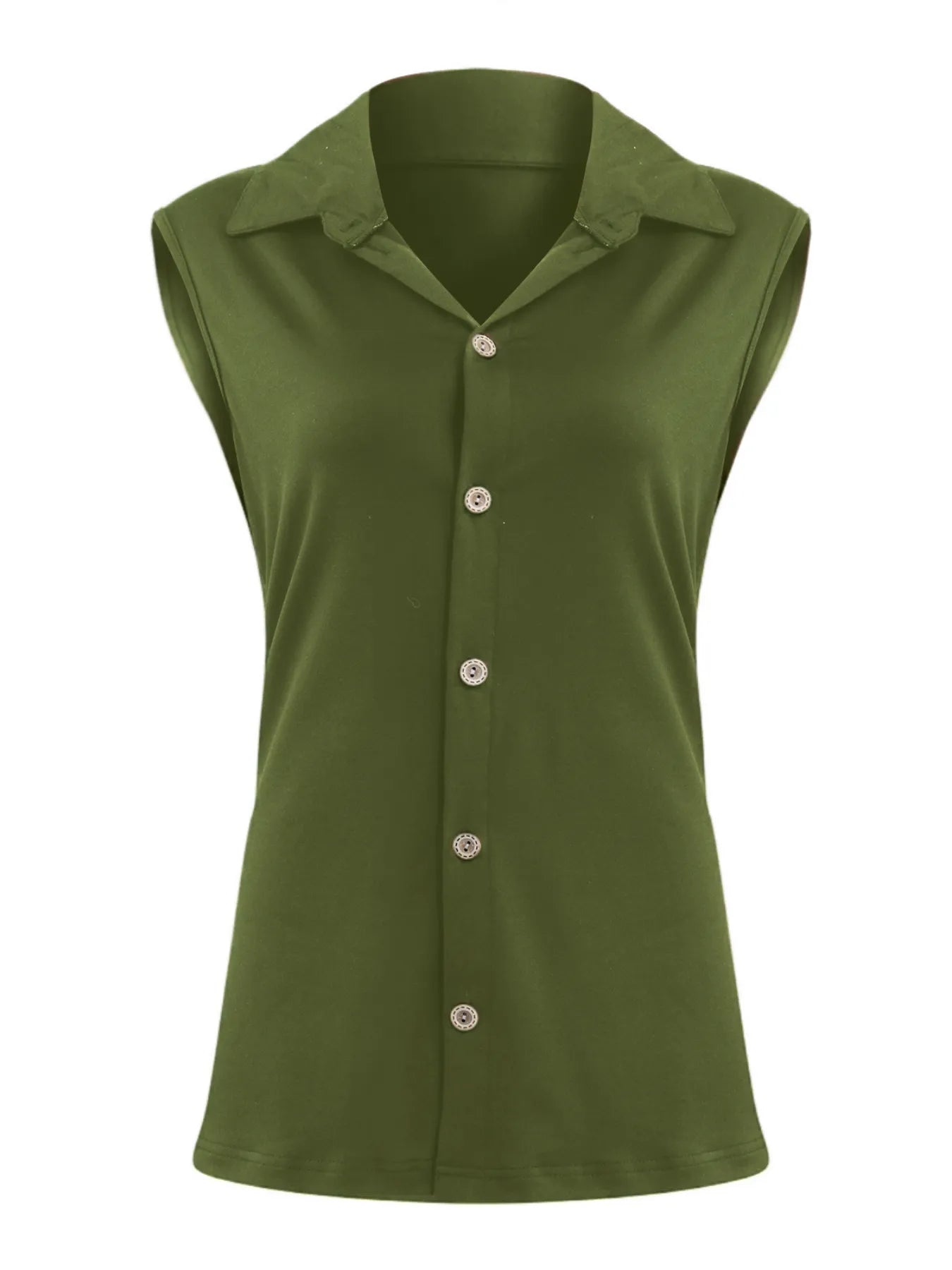 Button Down Sleeveless Top