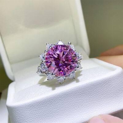 10 Carat Moissanite Zircon 925 Sterling Silver Ring - Clothes For Her Online Store