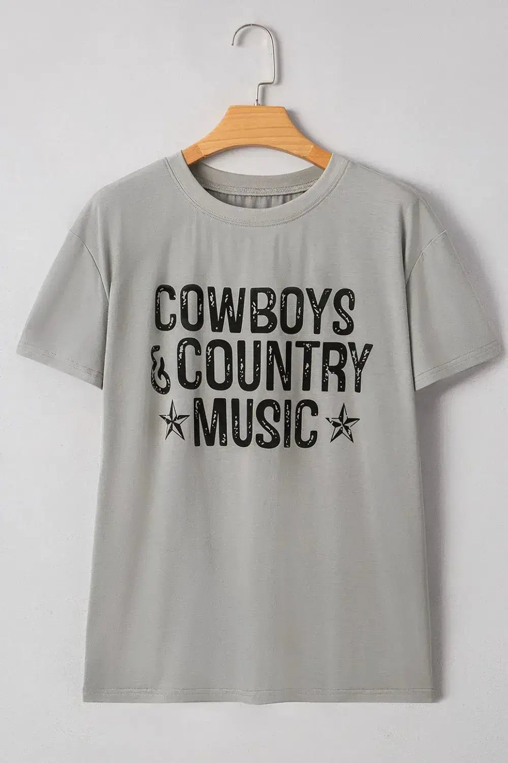 Letter Graphic Round Neck Short Sleeve T-Shirt - Clothes For Her Online Store