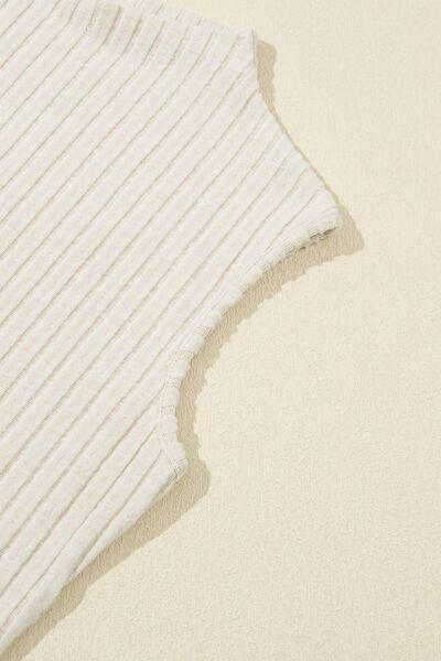 Ribbed Mock Neck Slim Tank - Clothes For Her Online Store