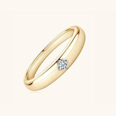 925 Sterling Silver Inlaid Moissanite Ring - Clothes For Her Online Store