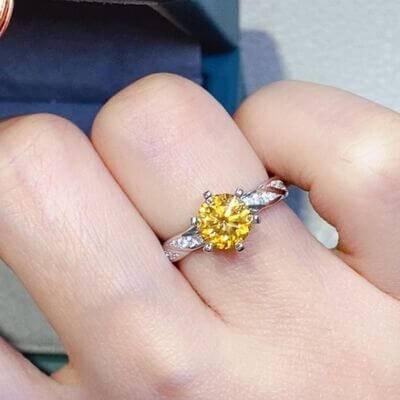 2 Carat Moissanite 925 Sterling Silver Ring - Clothes For Her Online Store