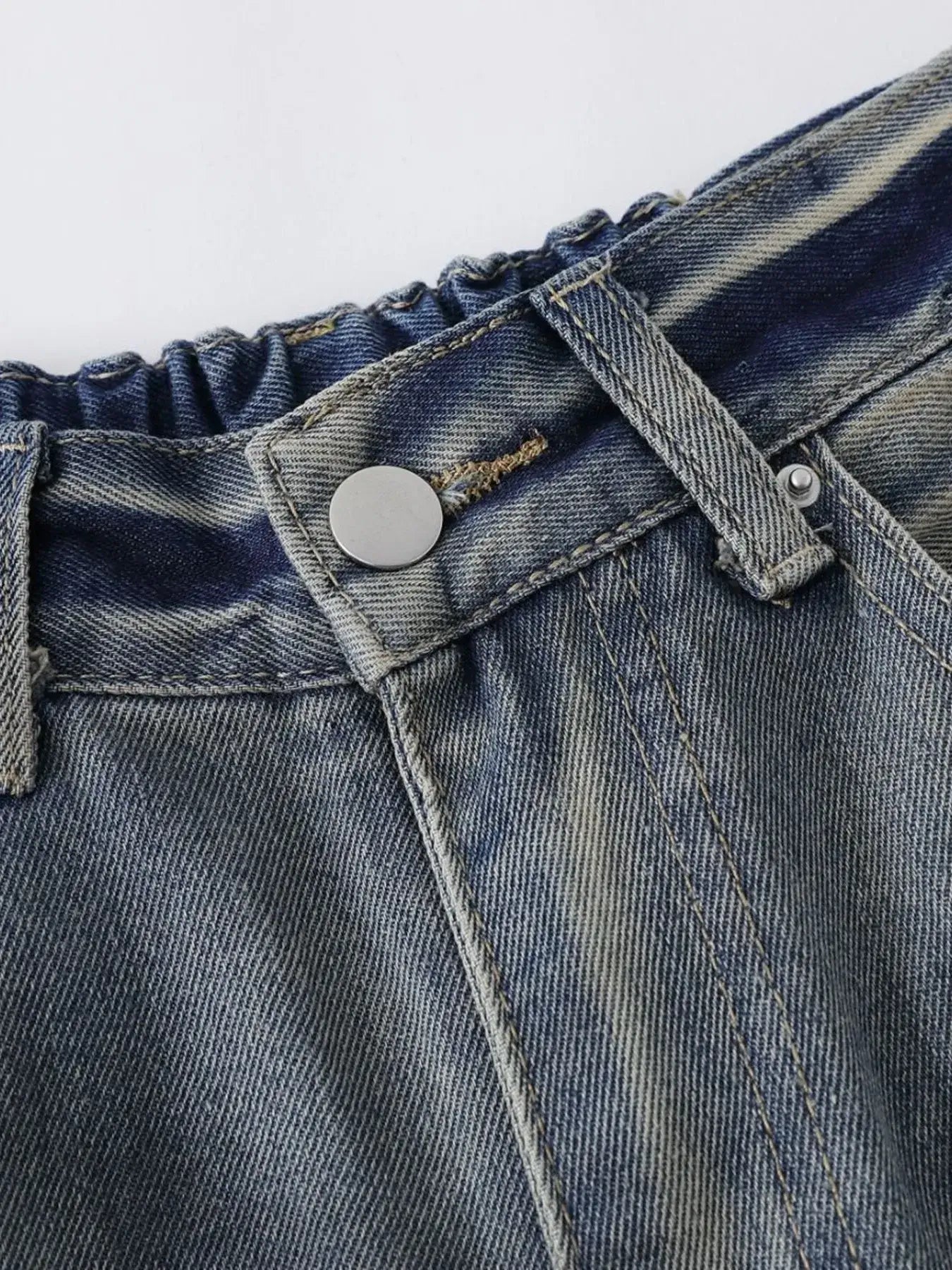 Men's Distressed Wide Leg Jeans