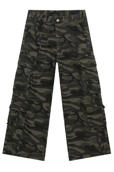 Camouflage Jeans with Cargo Pockets - Clothes For Her Online Store