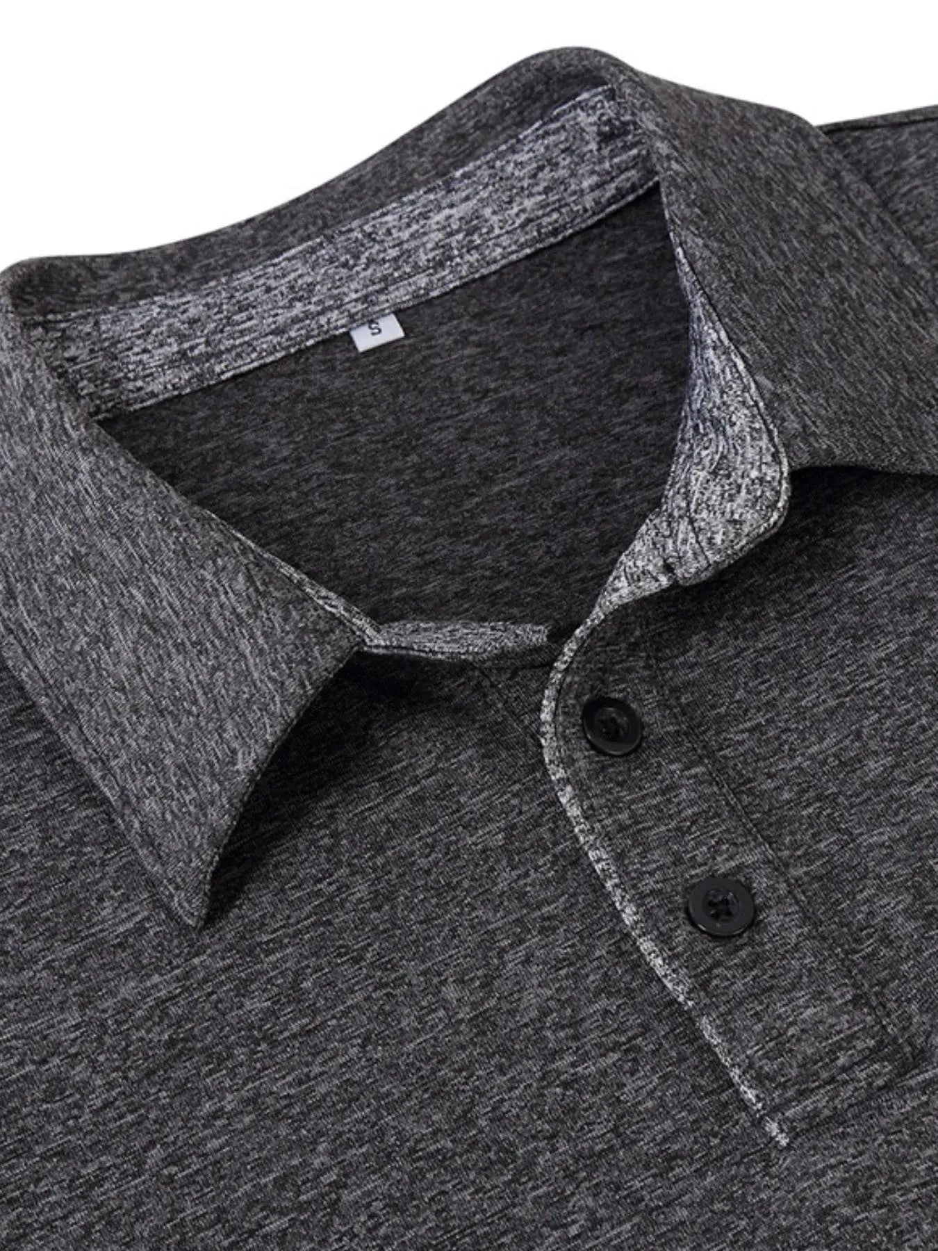 Men's Classic Long Sleeve Slim Fit Polo Shirt