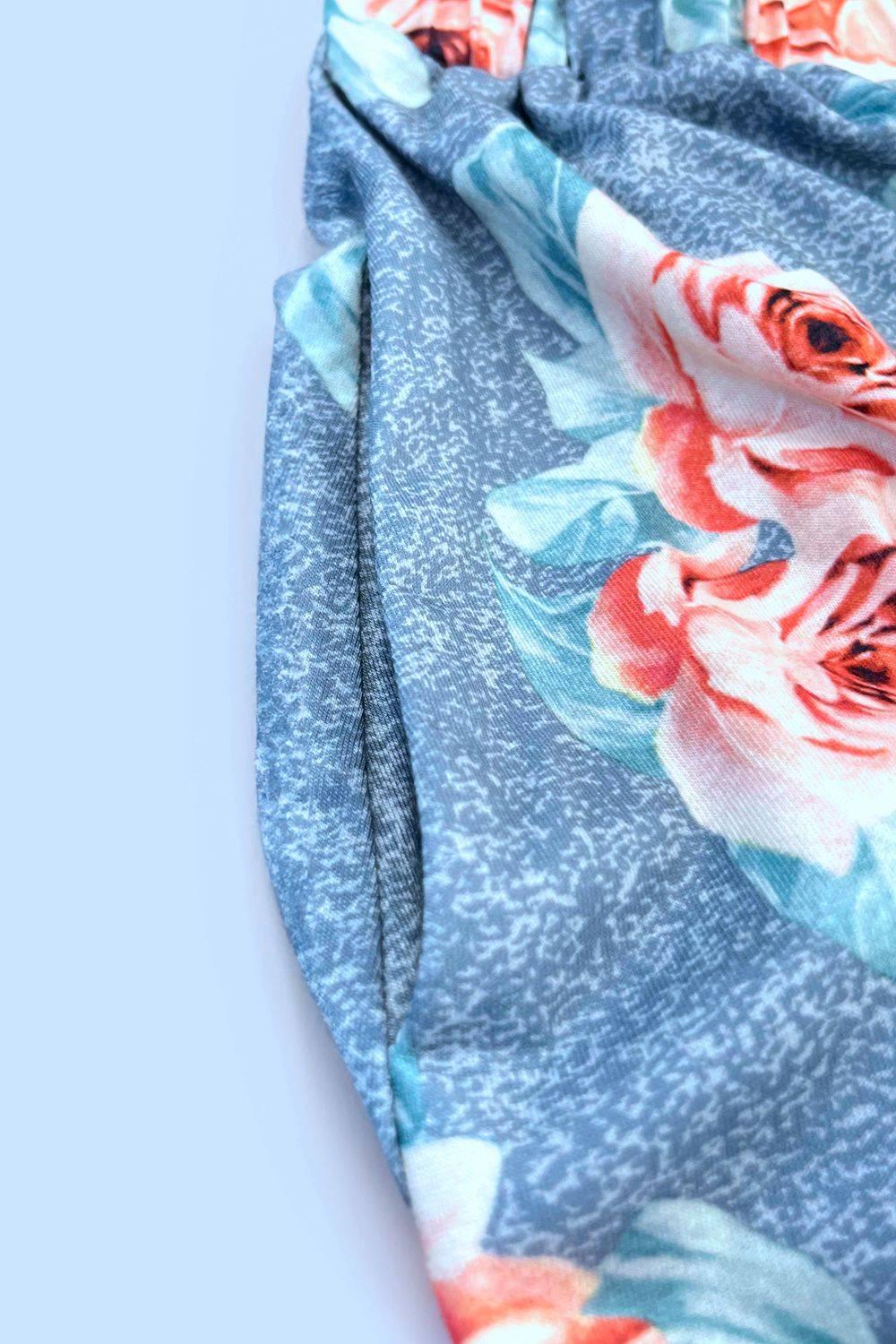 Double Take Printed Scoop Neck Sleeveless Buttoned Magic Dress with Pockets - Clothes For Her Online Store