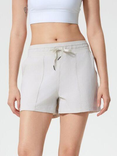 Millennia Drawstring Active Shorts with Pockets - Clothes For Her Online Store