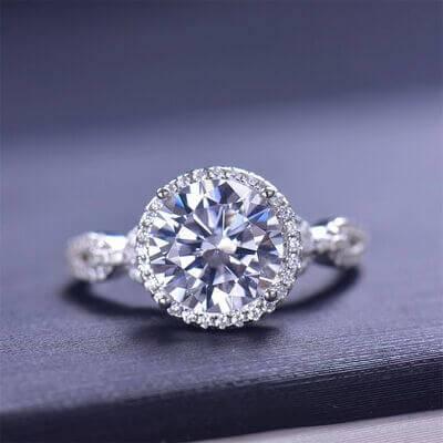 3 Carat 925 Sterling Silver Moissanite Ring - Clothes For Her Online Store