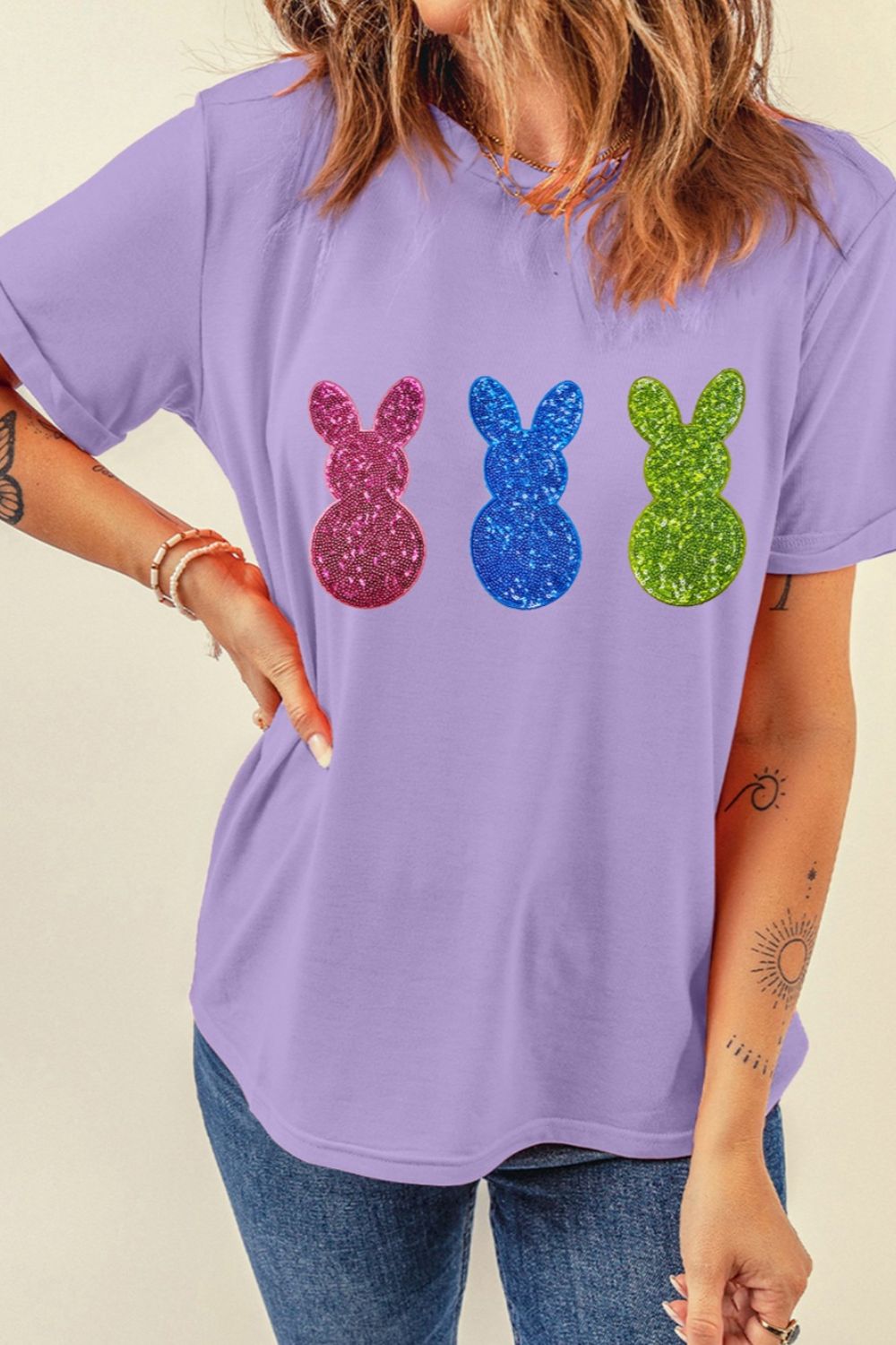 Shiny Bunny Short Sleeve T-Shirt - Clothes For Her Online Store