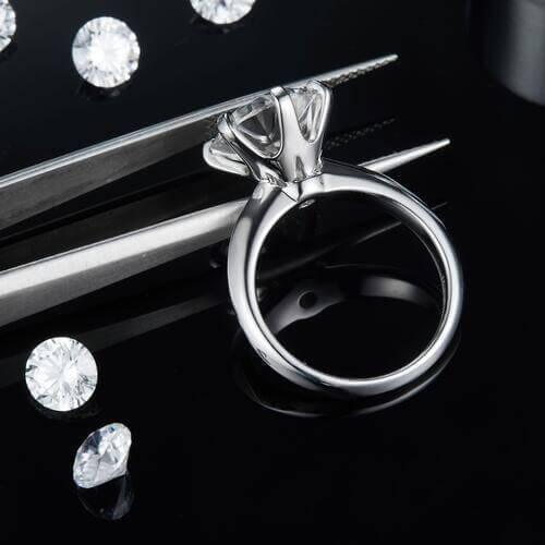 5 Carat Moissanite 925 Sterling Silver Ring - Clothes For Her Online Store