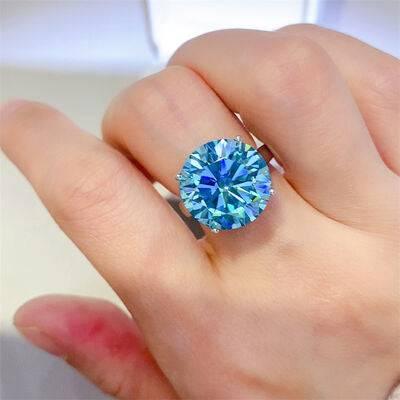 5 Carat Moissanite 925 Sterling Silver Ring - Clothes For Her Online Store