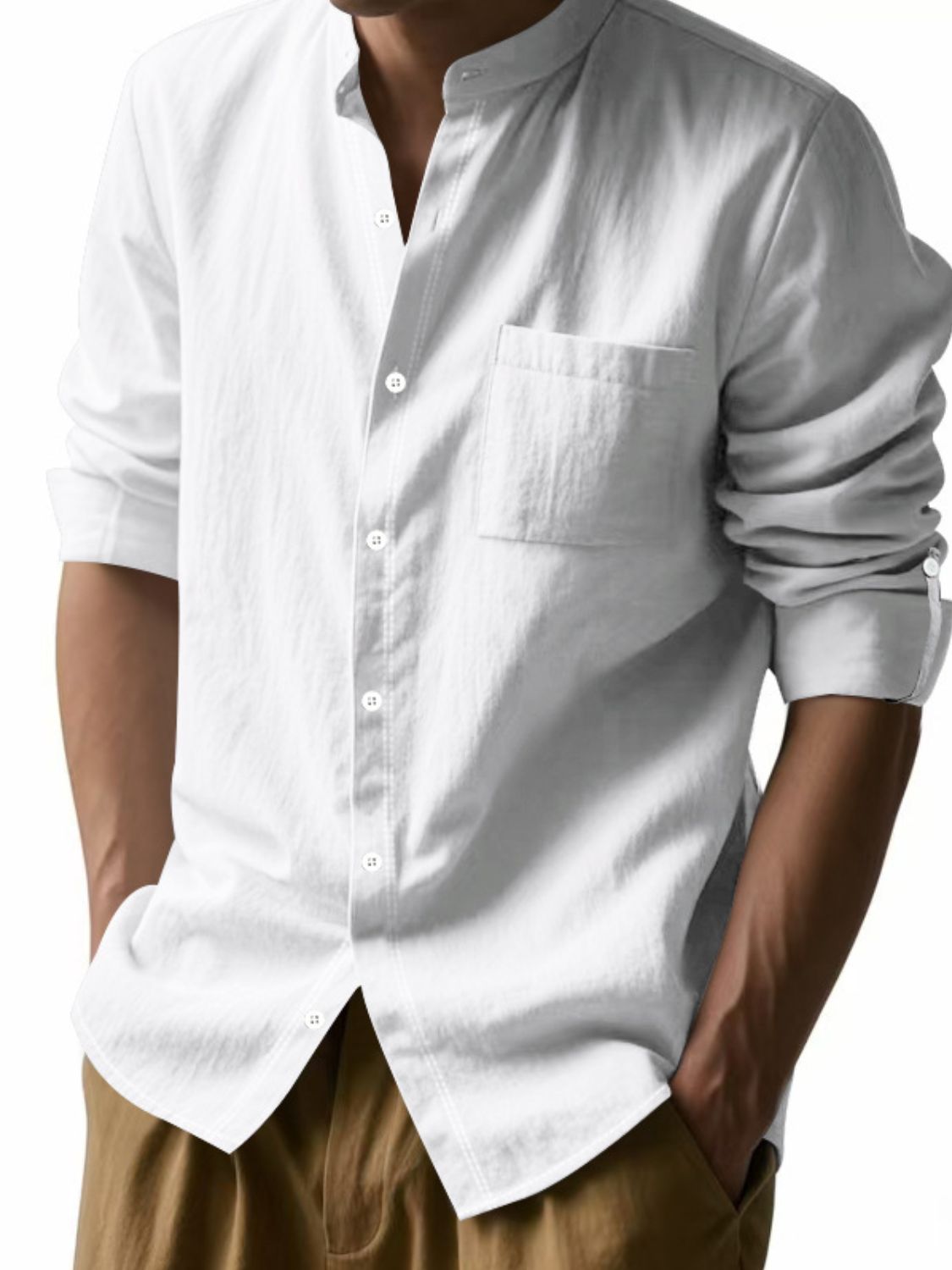 Men's Full Size Button Down Long Sleeve Shirt Plus Size - Clothes For Her Online Store