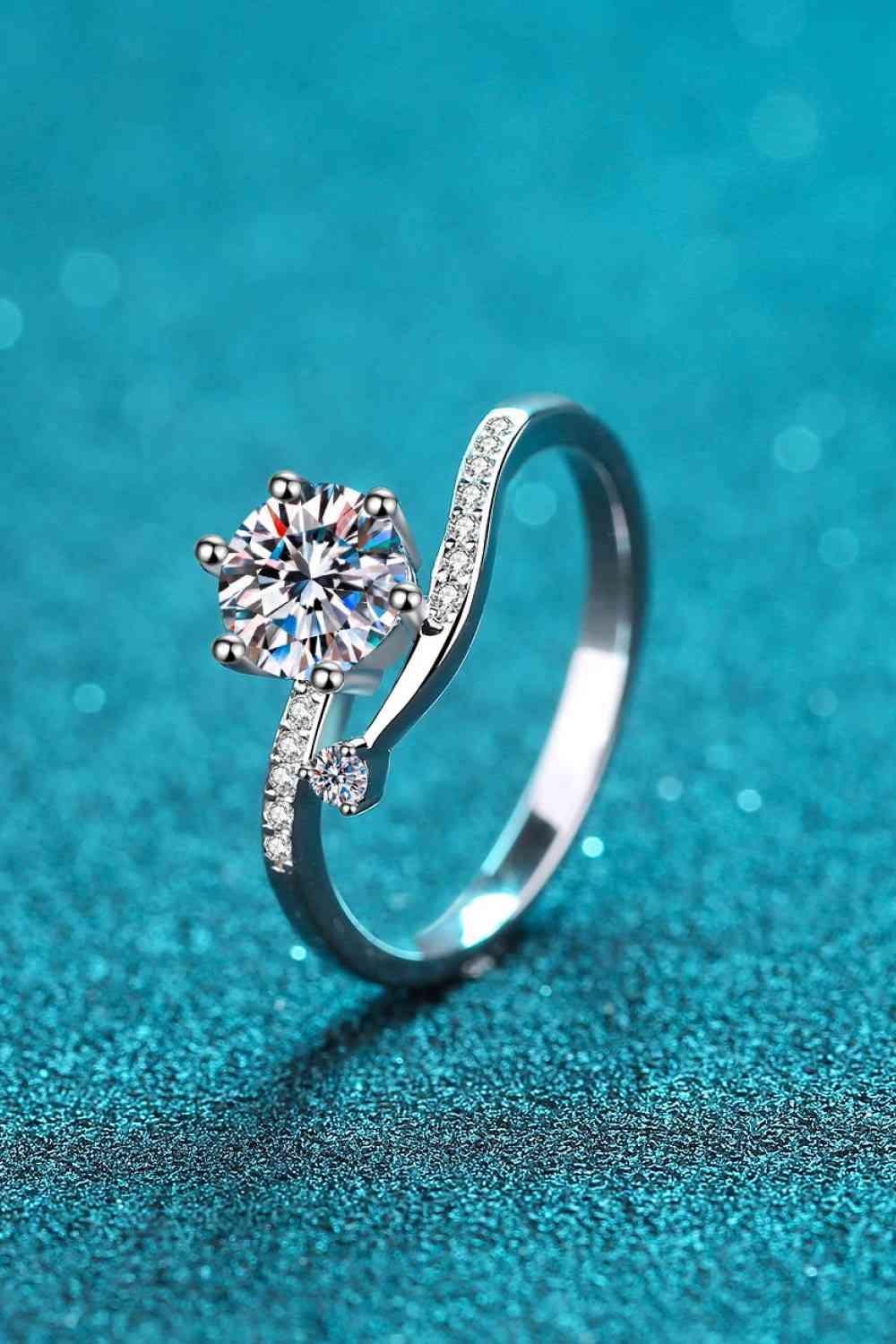 On My Mind 925 Sterling Silver Moissanite Ring - Clothes For Her Online Store