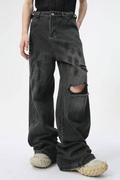 Distressed Jeans with Pockets - Clothes For Her Online Store