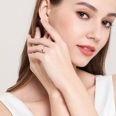 925 Sterling Silver Inlaid Moissanite Ring - Clothes For Her Online Store