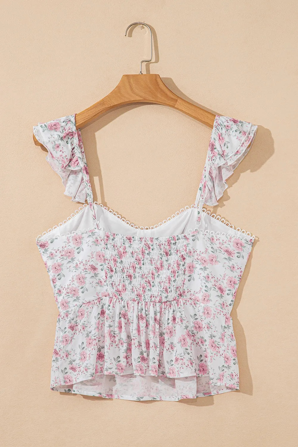Floral Flutter Peplum Tank Top