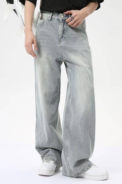Wide Leg Jeans with Pockets - Clothes For Her Online Store