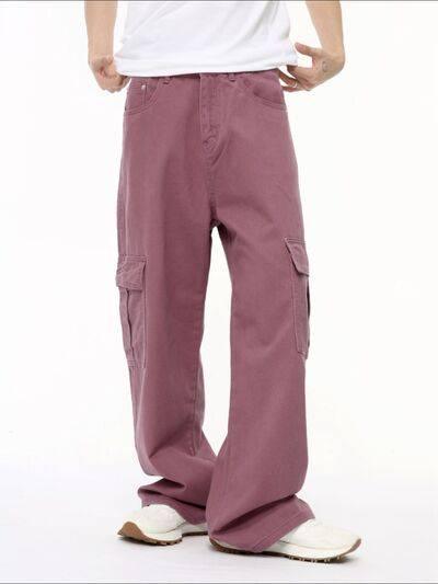 Wide Leg Cargo Jeans - Clothes For Her Online Store