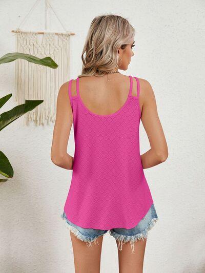 Florira Cutout Eyelet Tank - Clothes For Her Online Store