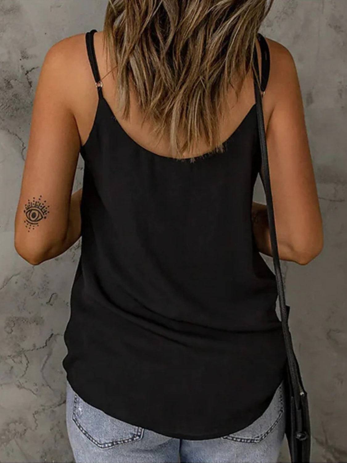 Full Size V-Neck Spaghetti Strap Cami - Clothes For Her Online Store