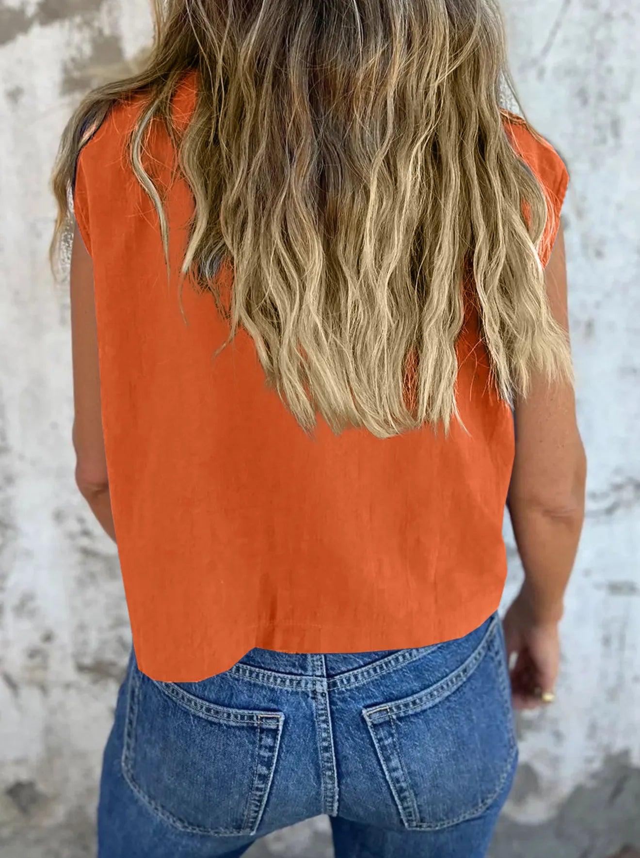 Full Size Button Down Cap Sleeve Linen Shirt Plus Size